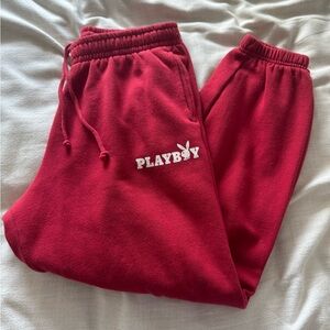 Playboy by pacsun red sweatpants